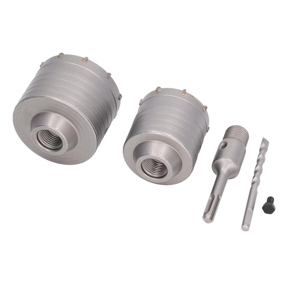 5 Stück Betonlochbohrersatz 45# Stahl YG8 Legierung Wandbohrer-Set für Mauerwerk Steine Ziegel