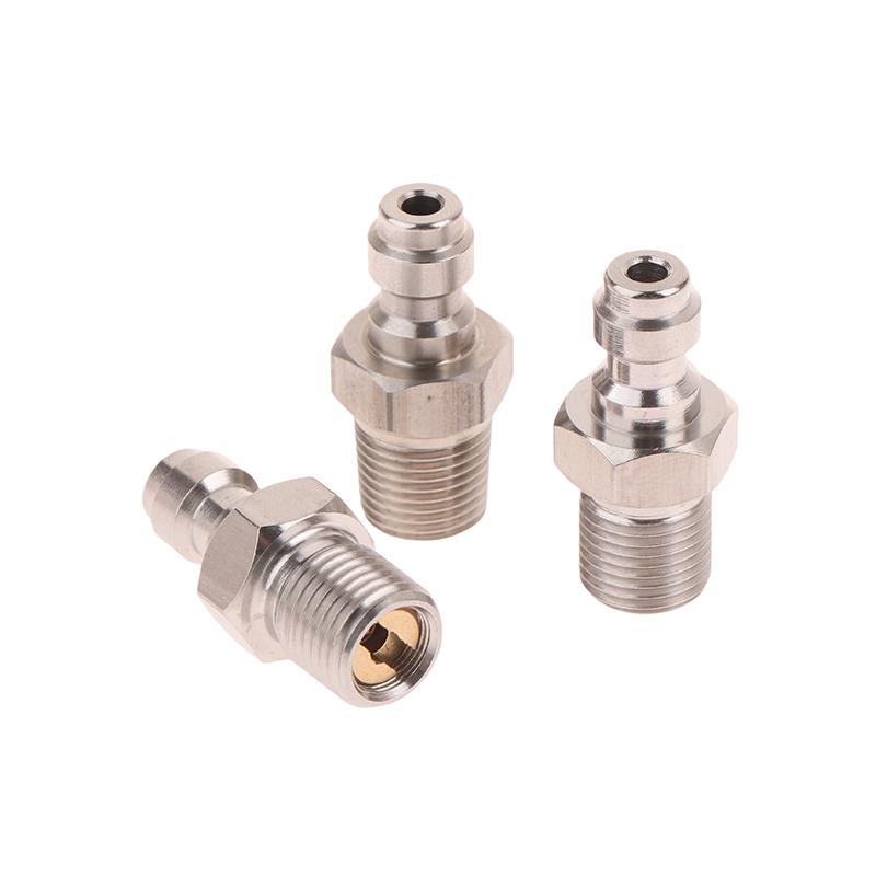 Male Connector 8Mm Male Thread Quick Connect Valve Pcp Filling With Valve M10X1 1/8Npt 1/8Bspp For High-Pressure Pumps