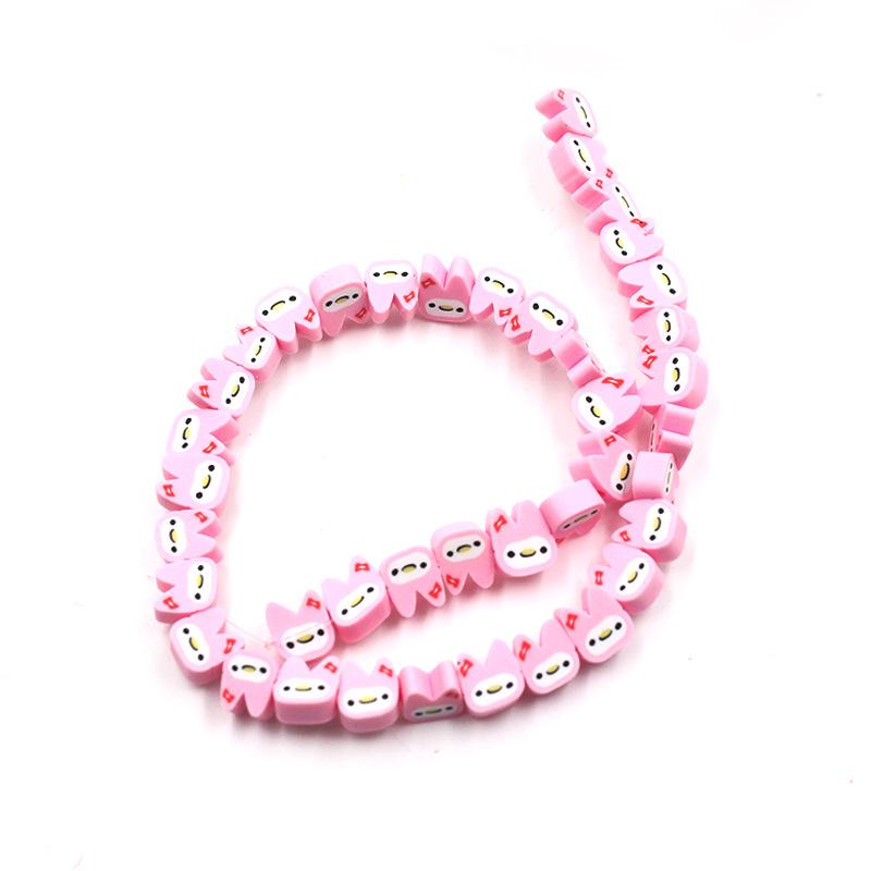Soft Pottery Beads Beaded Handmade Materials Diy Jewelry Accessories Mobile Phone Chain Bead Separation Mixed Color Soft Pottery Loose Beads