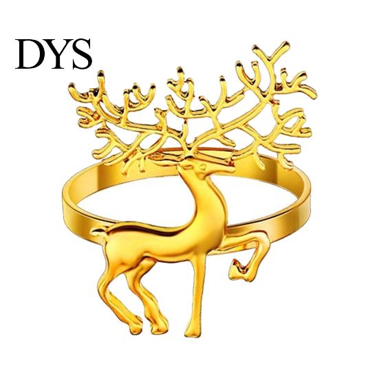 Zinc Alloy Napkin Rings Christmas Deer Ring, Elk Holder, Holiday Table Decorations Ring for Winter Party Festive Dining Decoration Elegant Settings