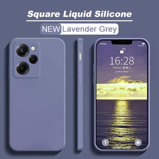 Poco X5 X 5 Pocox5 Pro Case Original Square Liquid Silicone Phone Cases For Xiaomi Poco X3 Pro X5 Poco x5 Pro 5G Soft Case Cover