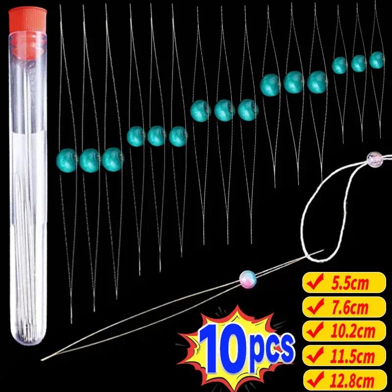 10/S Beading Needles Seed Beads Needles Big Eye Diy Beaded Collapsible Beading Pins Open Needles For Jewelry Making Tools