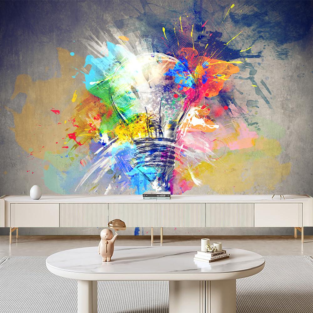 Kreatives Graffiti Wandbild 3d Großes Cartoon Graffiti Wandbild Schlafzimmer Wohnzimmer Café Bar Tapete Heimdeko