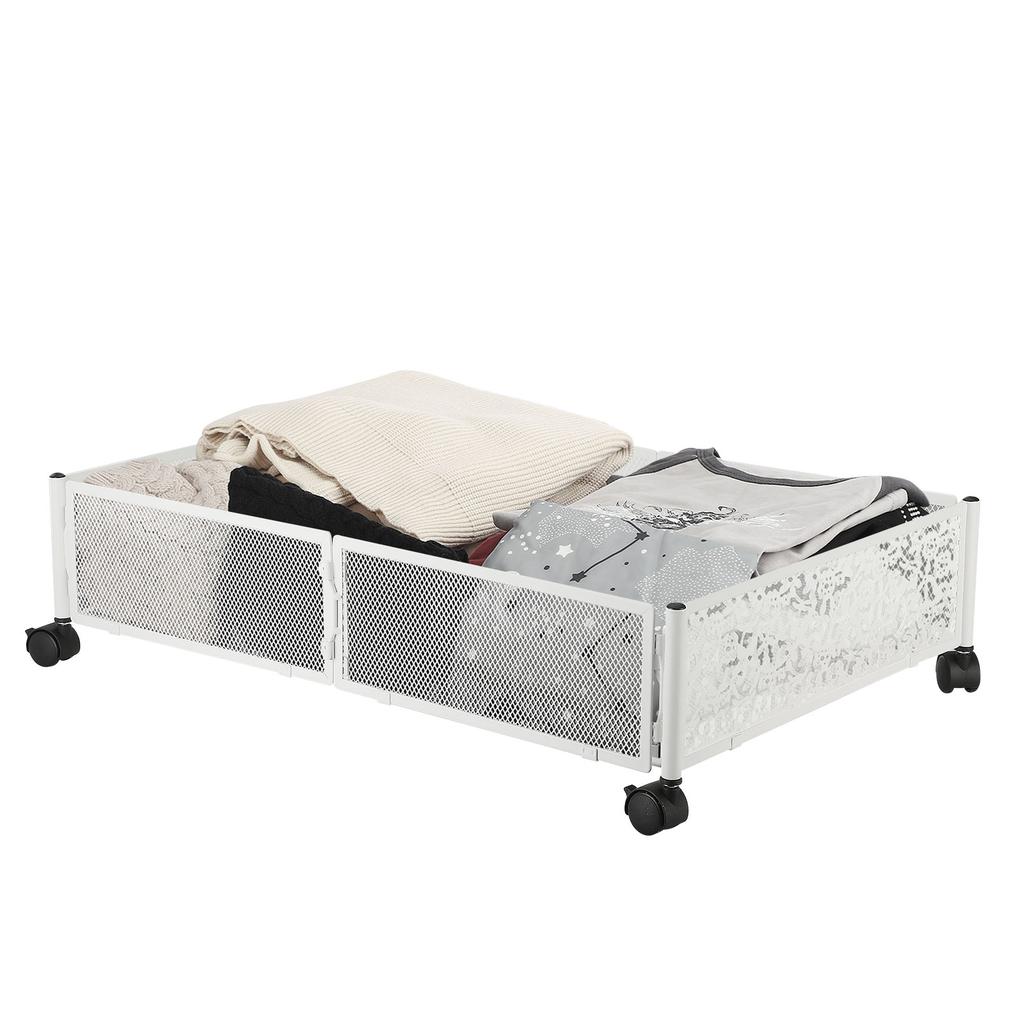 Úložný box pod postel s kolečky Odolný kovový úložný kontejner pod postel pro domácí použití