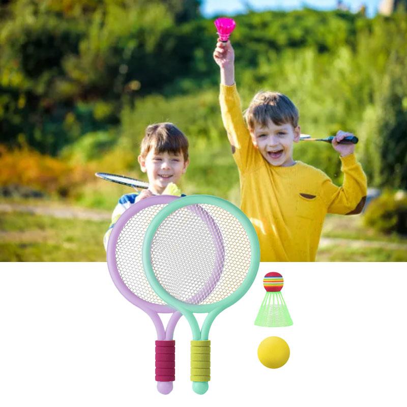 Children Badminton Racket Set Improve Coordination Tennis Rackets for Outdoor Backyard Games