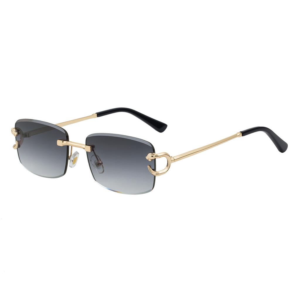 JYL TS Men's Retro Rimless Leopard - Outdoor Driving Sun-Protective Shades WF-5G228