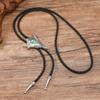Turquoise Western Cowboy Bolo Tie Necklace for Couple - Men's and Women's