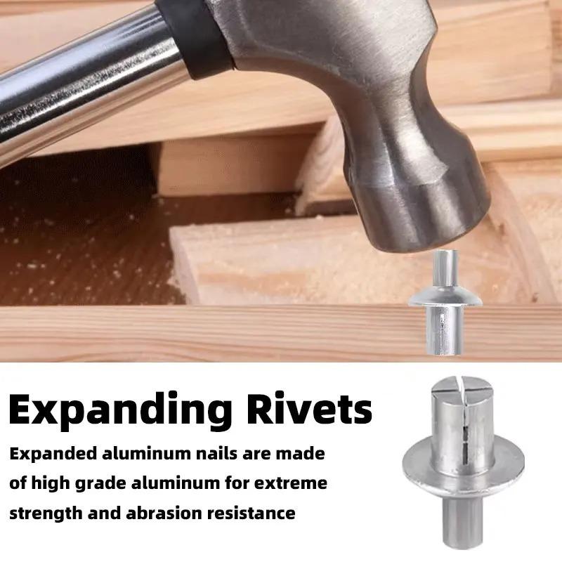 Aluminum Alloy Expansion Rivets Hammer Drive Expansion Rivet Knock Type Stainless Steel Rod Screws Nails Fasteners Hardware Tool