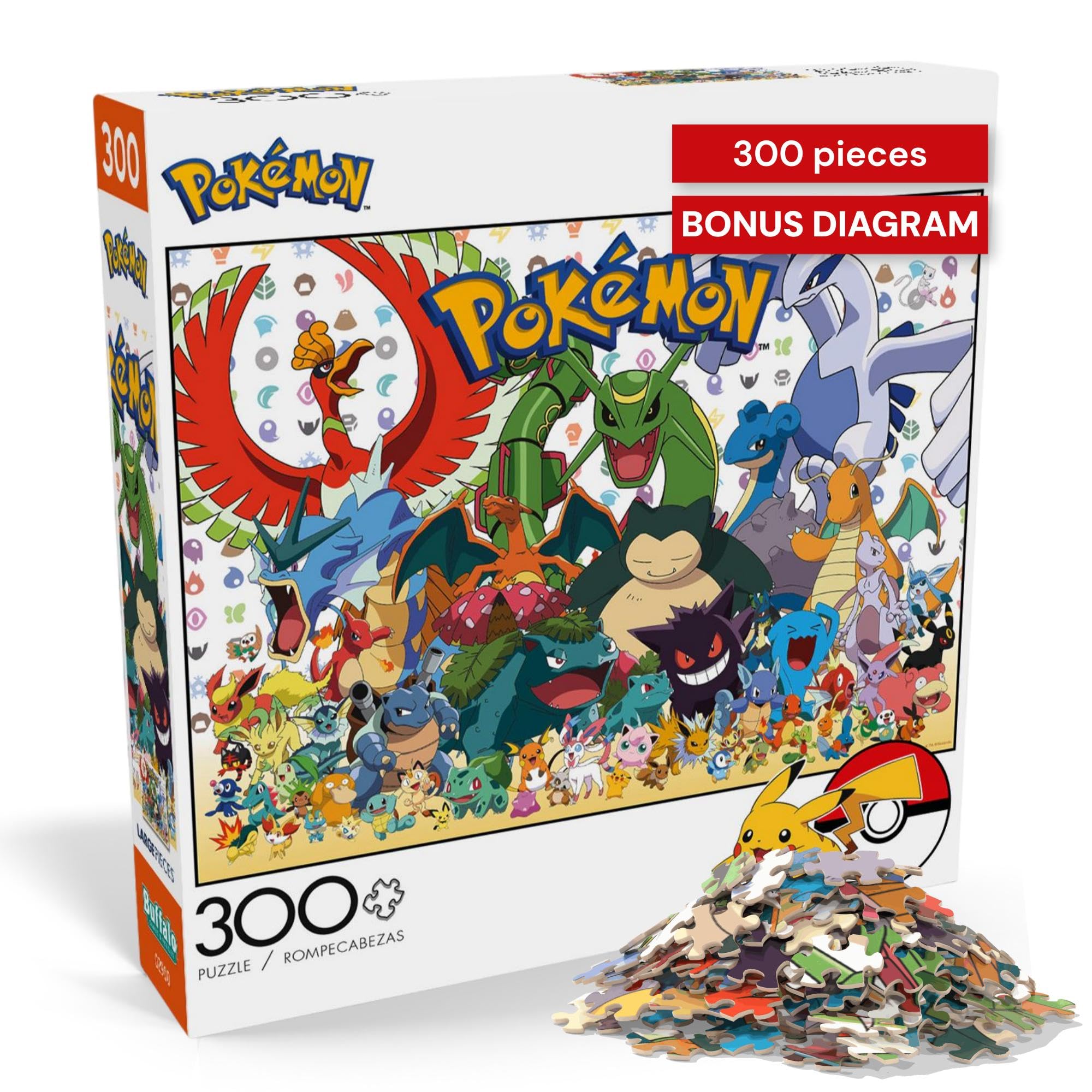 Buffalo Games Pokémon Fan Favorite 300 Large Piece Jigsaw Puzzle, Multicolor, 55cm (height) x 38cm (width)