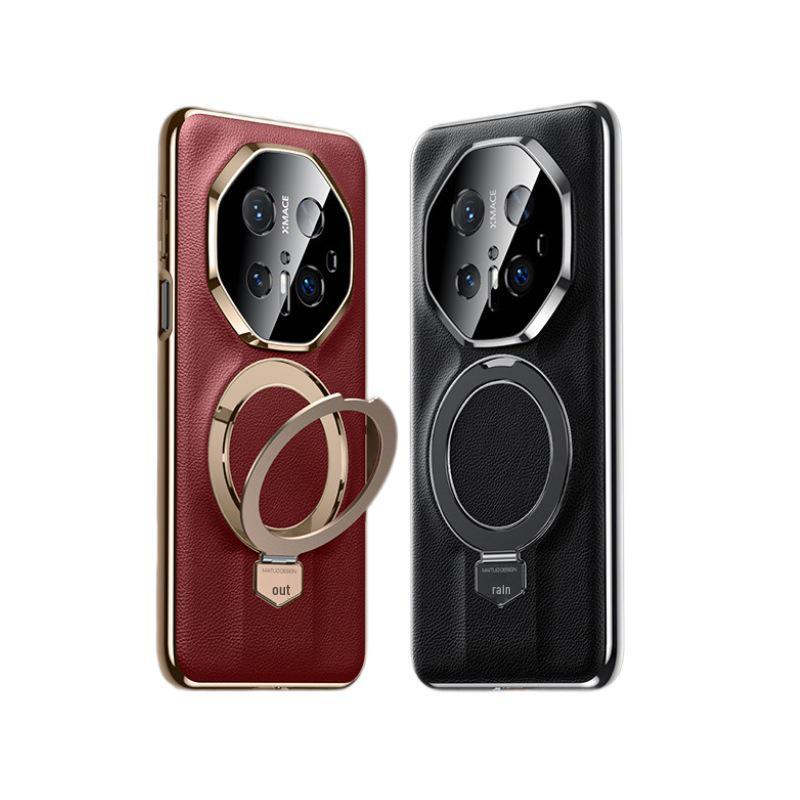 Kožené pouzdro na telefon Huawei Mate70 RS: Magnetický stojánek, Ochranný, Kompatibilní s 60RS Porsche Design
