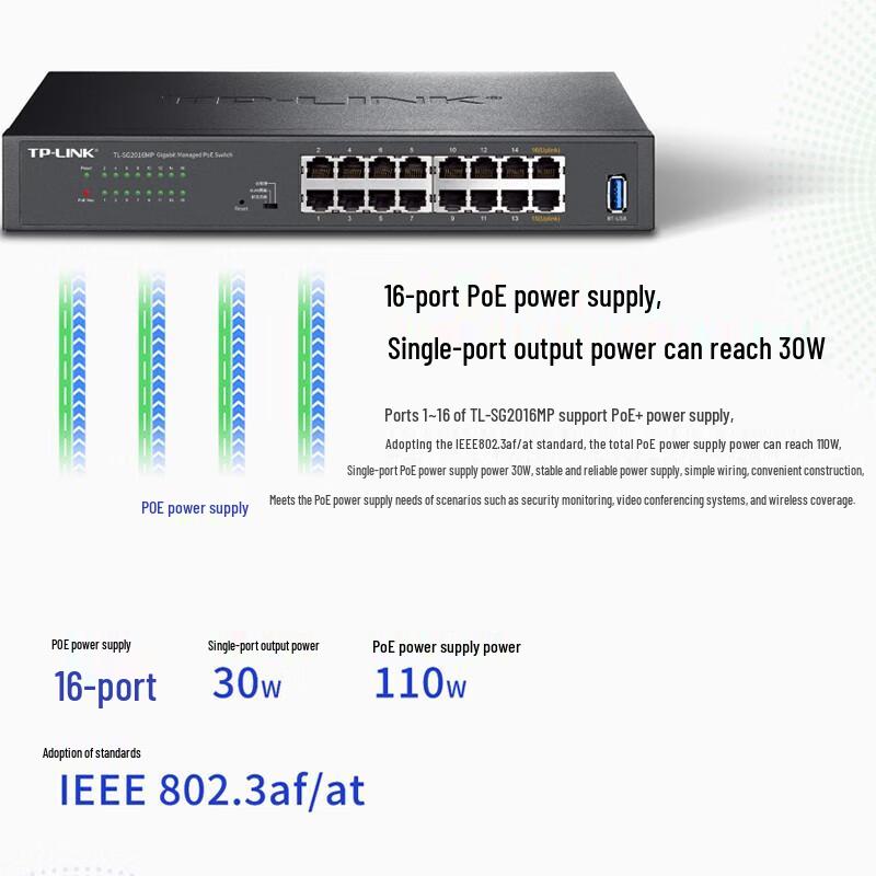 Tp-Link TL-SG2016MP 16-Port Gigabit PoE Managed Switch