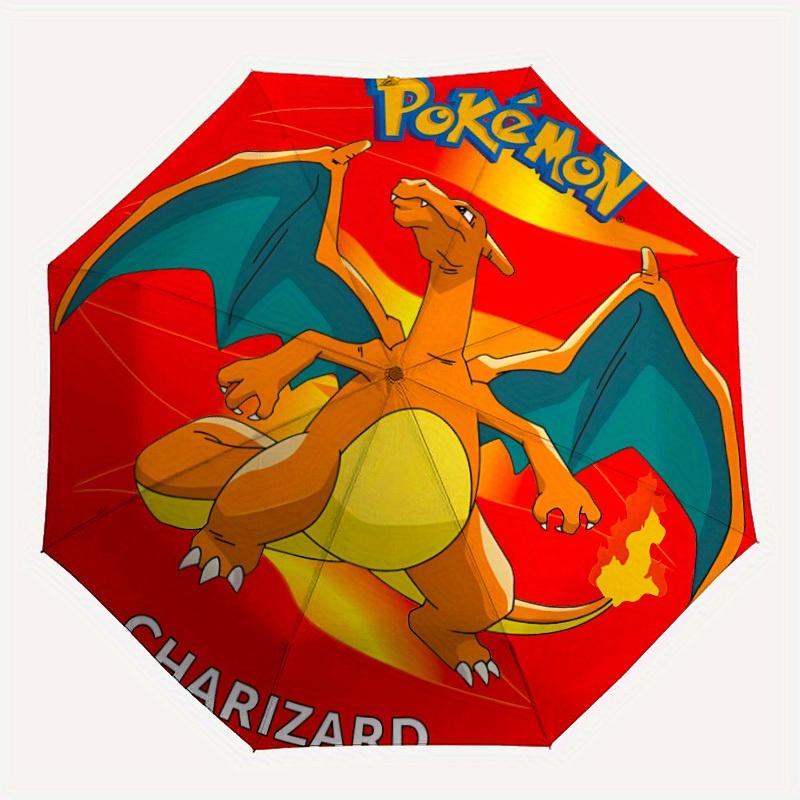 Ombrello Pieghevole Pokemon Charizard con Apertura/Chiusura Automatica, Compatto Portatile, Regalo Perfetto per Compleanno, Natale0809200