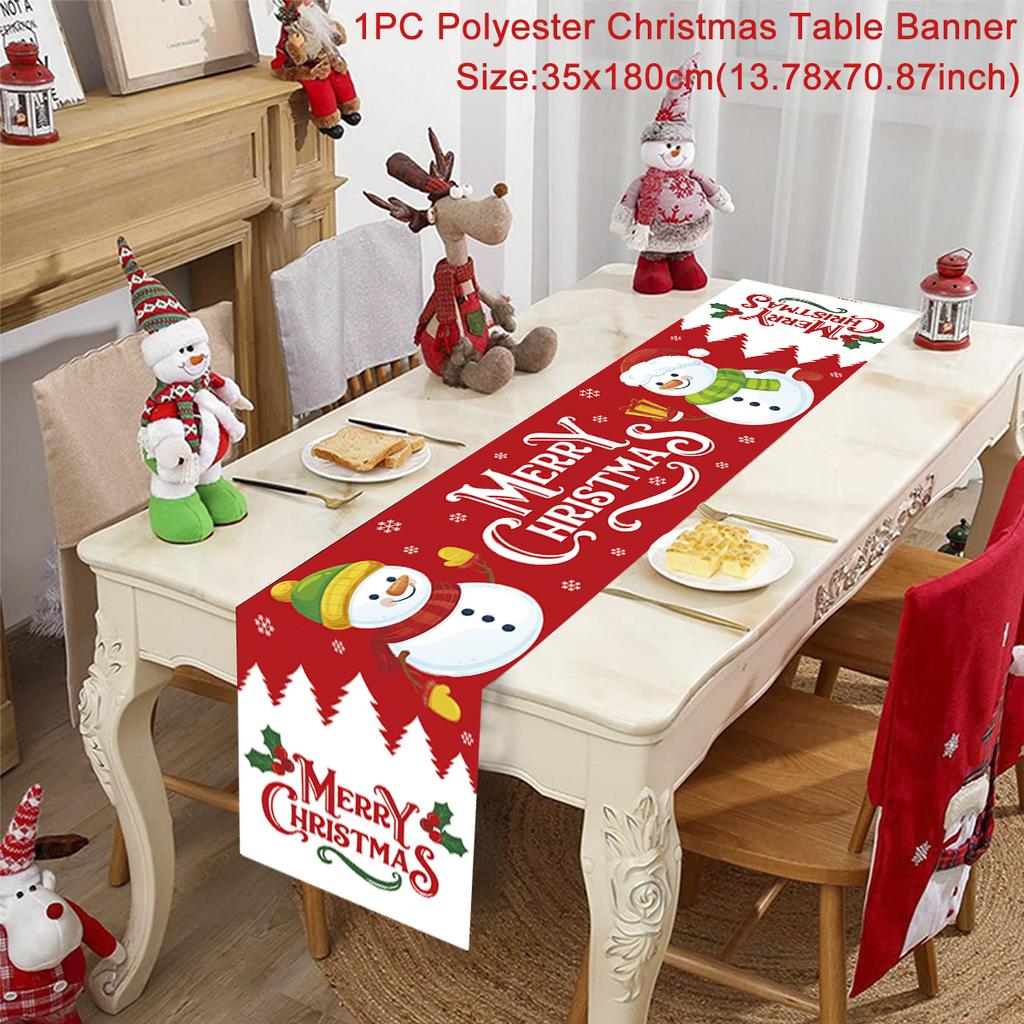 Christmas Tablerunner Merry Christmas Decoration For Home Tablecloth Kitchen Xmas 2025 Navidad Kerst Natal Happy New Year 2025