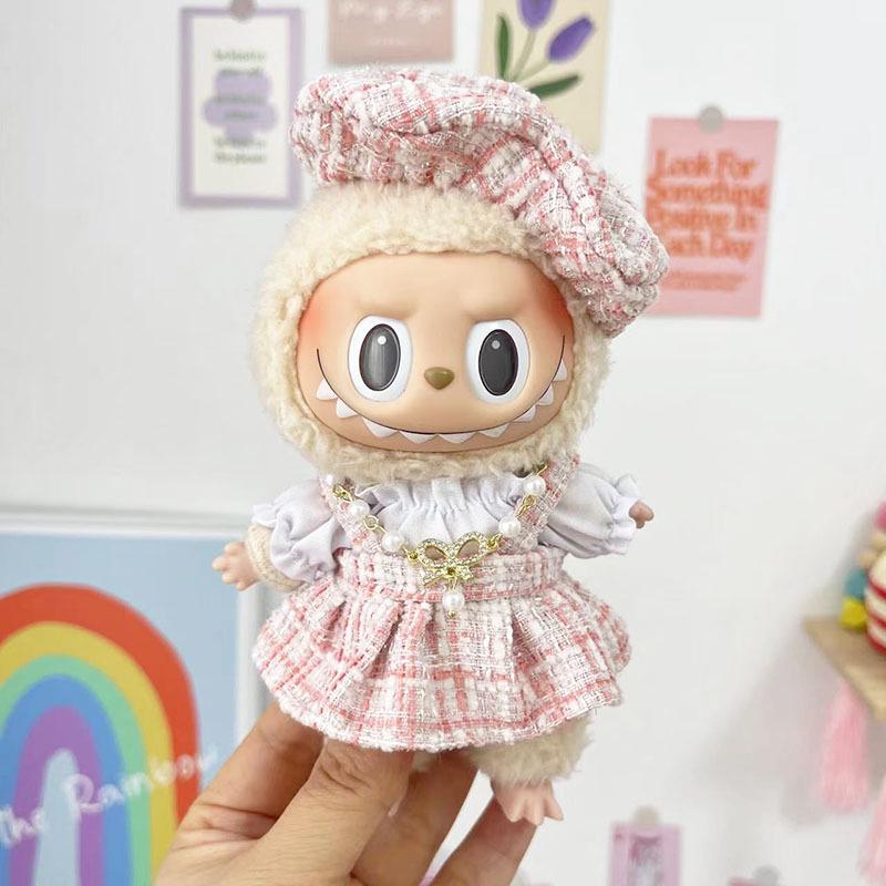 

Комбинезон звездно-голубого цвета с подвеской в виде морковки, 17 см, комплект из двух частей 17cm Labu Clothes without baby