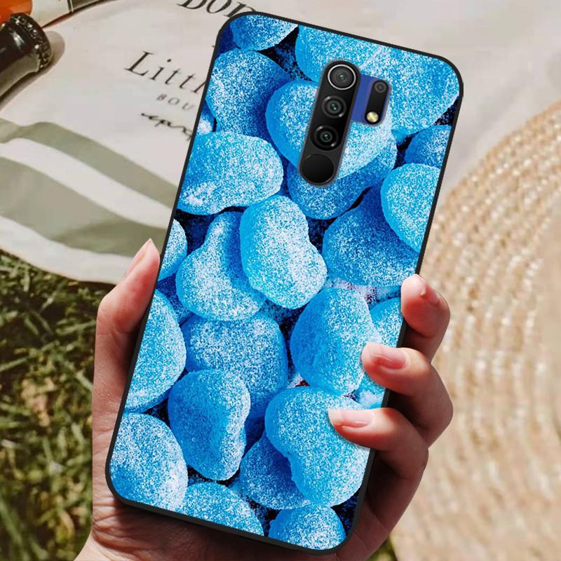 Für Xiaomi Redmi 9 Hülle Katze Blume Wolf Cover Silikonhülle Für Redmi 9 redmi9 Cover Bumper 6.53" Stoßfeste Handy Coque Hülle