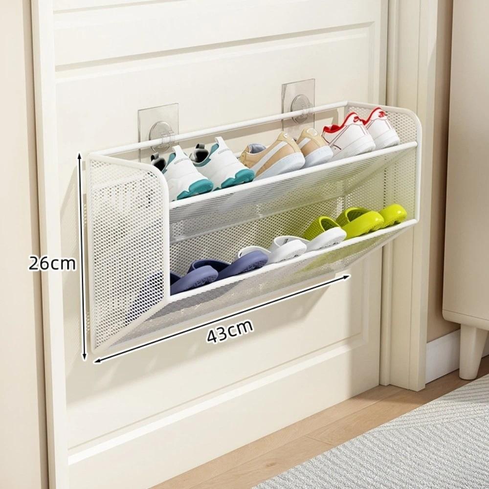 Door Mounted Shoe Cabinet No-Drill Installation Multi-Layer Shoe Rack Space-Saving Wall-Mounted Storage Rack for Bedroom Clothes 5970₽