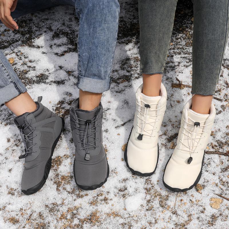 Beliebte Unisex Outdoor Schneestiefel, warmes Samtfutter, rutschfest, abriebfest, Winterstiefel