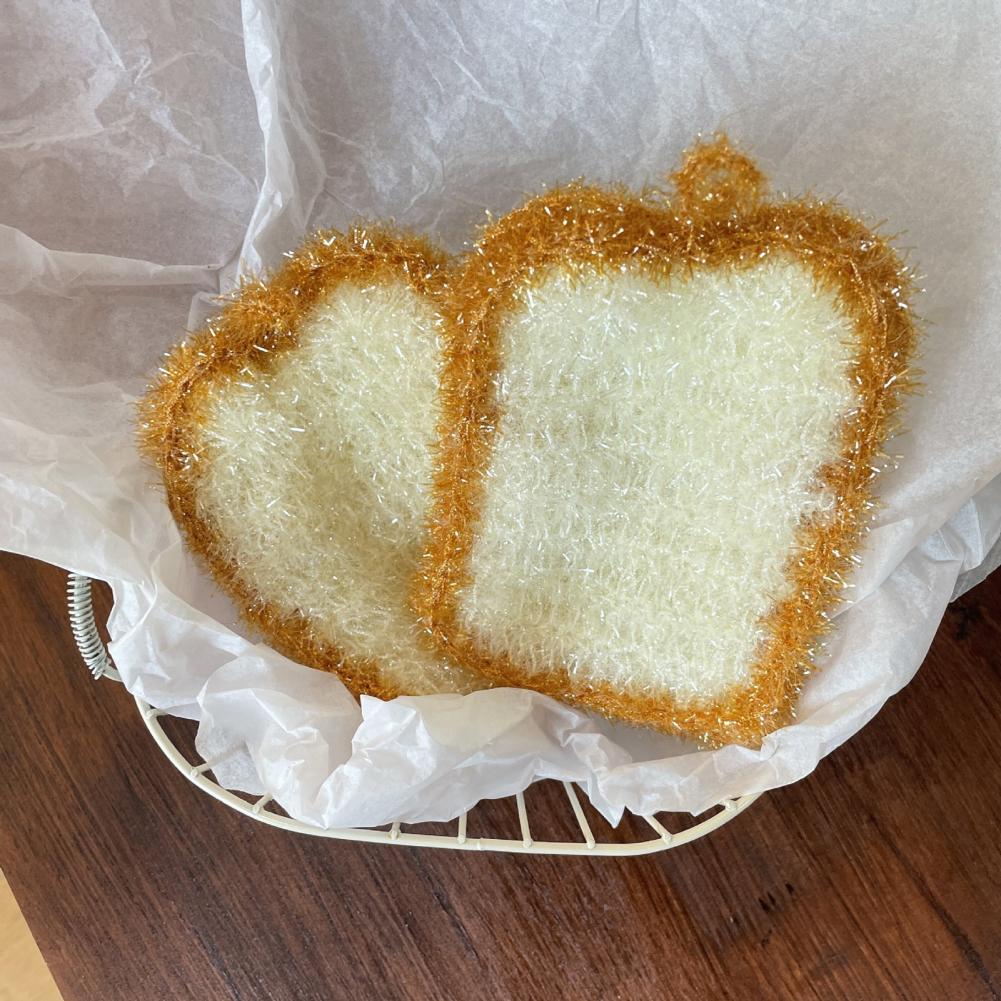 Household Dishcloth Toast-Shaped Kitchen Scrubbers Compressed Cellulose Dish Sponge for Kitchen Cleaning Supplies