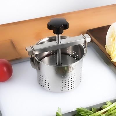 Vegetable Stuffing Hand Juicer Sturdy Stainless Steel Kitchen Dehydration Tool Lard Press