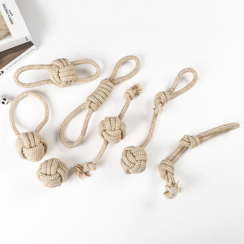 Dog Pet Toy Cotton and Linen Rope Ball Pet Toy Decompression and Bite-resistant Toy Set