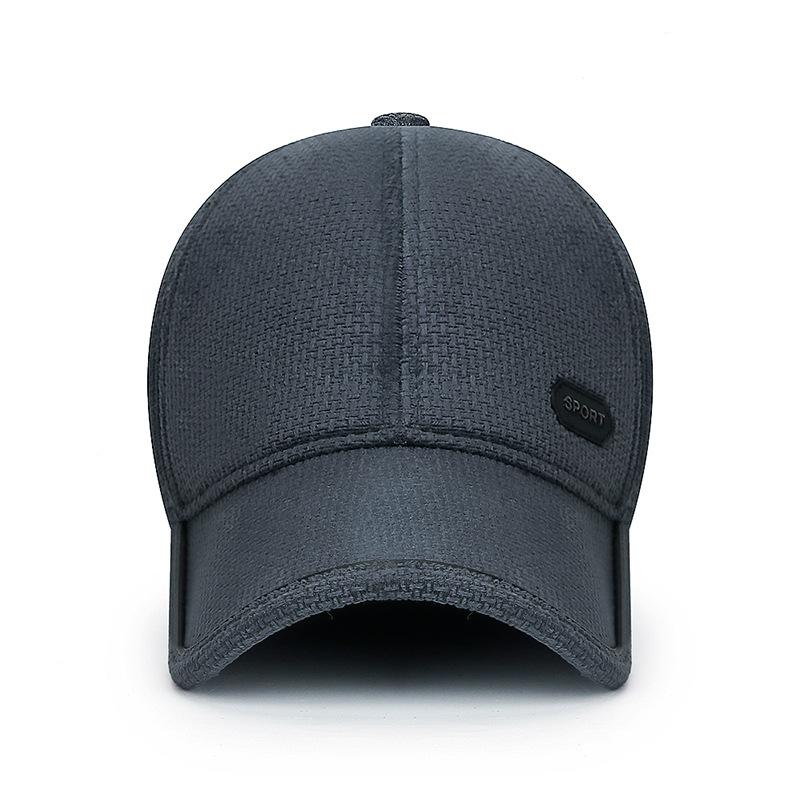 Men's Winter Warm Cap Middle-aged And Elderly Windproof Coldproof Cap Ear Protection Cap Velvet Thick Baseball Cap