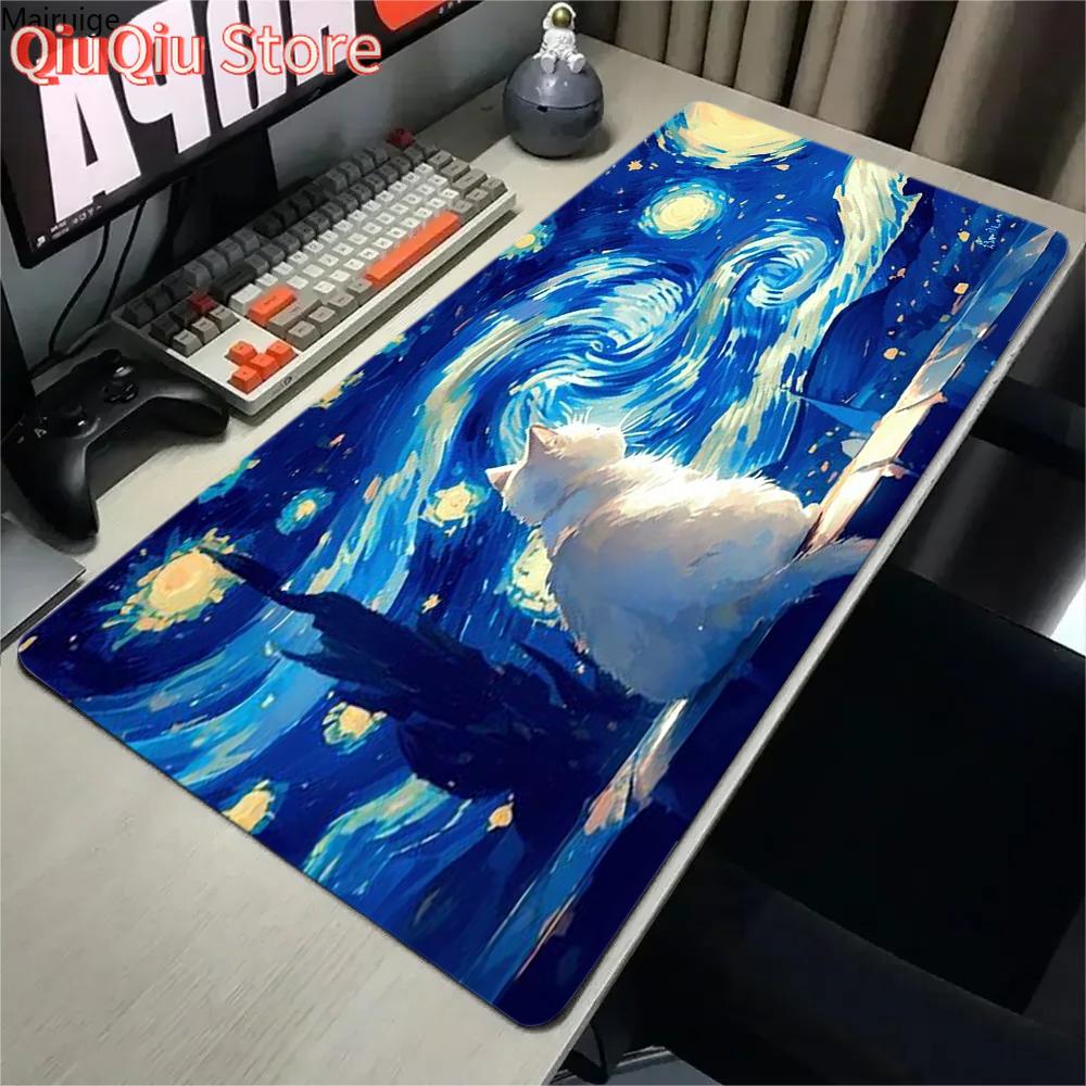 XXL Large Anime creative art Abstract cat Mouse Pad Game Home Cool MousePad Notebook Desktop Computer Accessories Game Desk mat