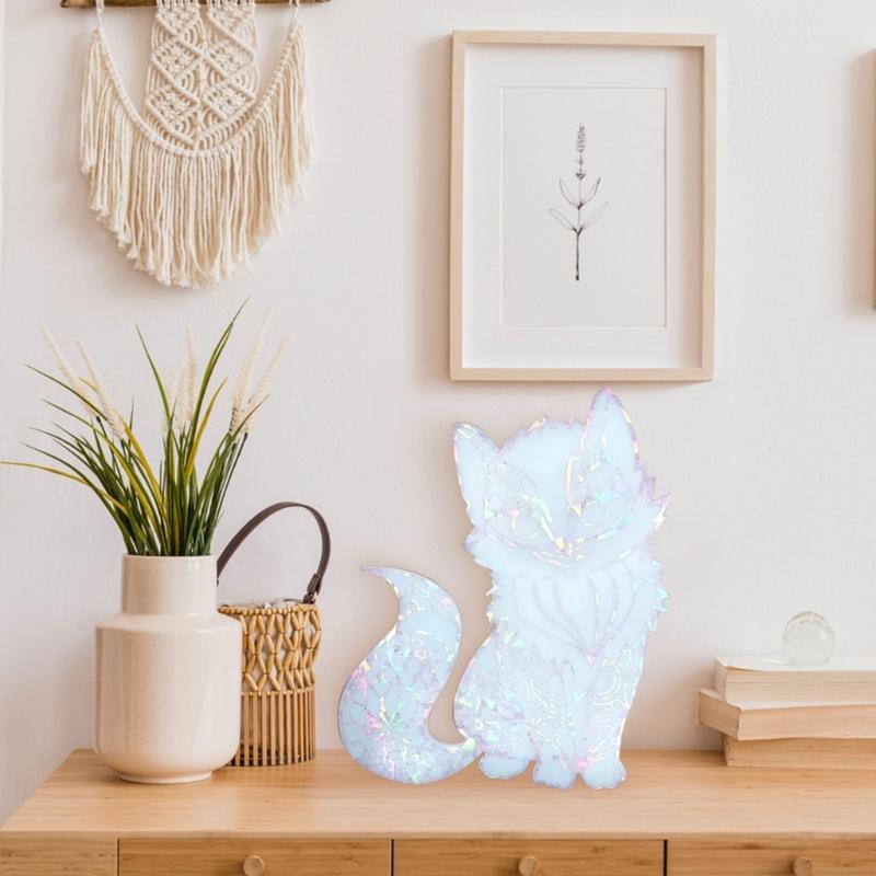 Beautiful Cat Shaped Wall Decorations Silicone Mold Customized Decor Making Resin Mold Perfect Gift for DIY Enthusiasts