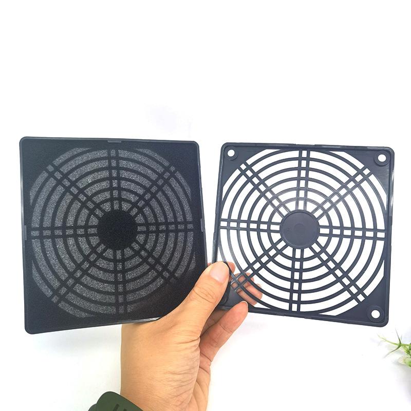 120mm PC Fan Dustproof Cover Mesh Grill Guard Protector with Removable Front Plate Dust Filter for PC Case Cooling Fan