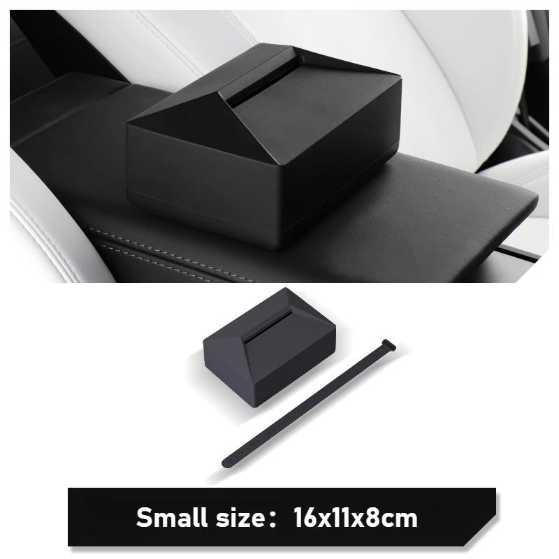 For Tesla Y LAUNCH/Juniper/3/X/S/3+ Silicone Tissue Box Central Control Back Rest Tissue Box Car Interior Trimming Accessories