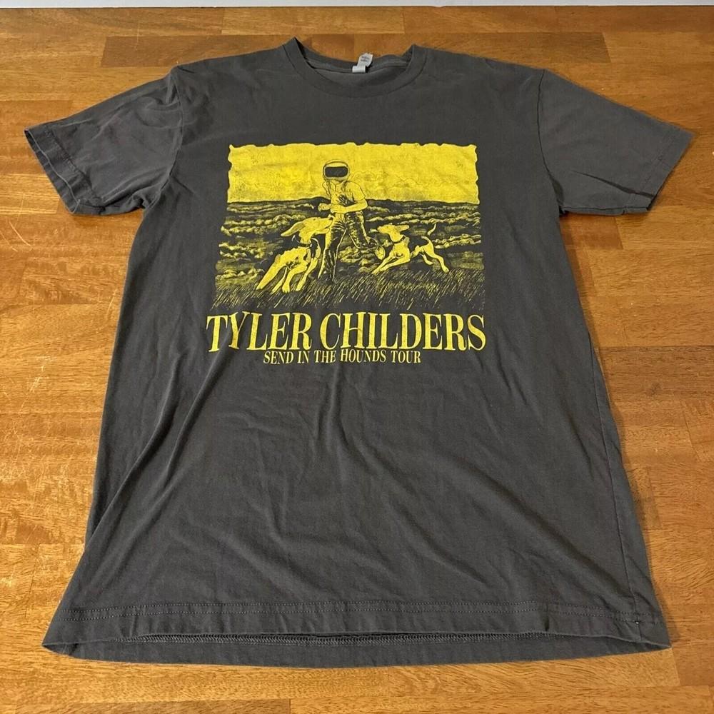 

Tyler Childers Send in The Hounds Tour Graphic Black Unisex Tshirt Reprint S5XL Unisex T-Shirt L