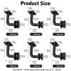 2-Piece Glass Support Hardware Set for Stair Rail, Featuring a Black Finish and Fixed-Plate Form for Mounting Tasks