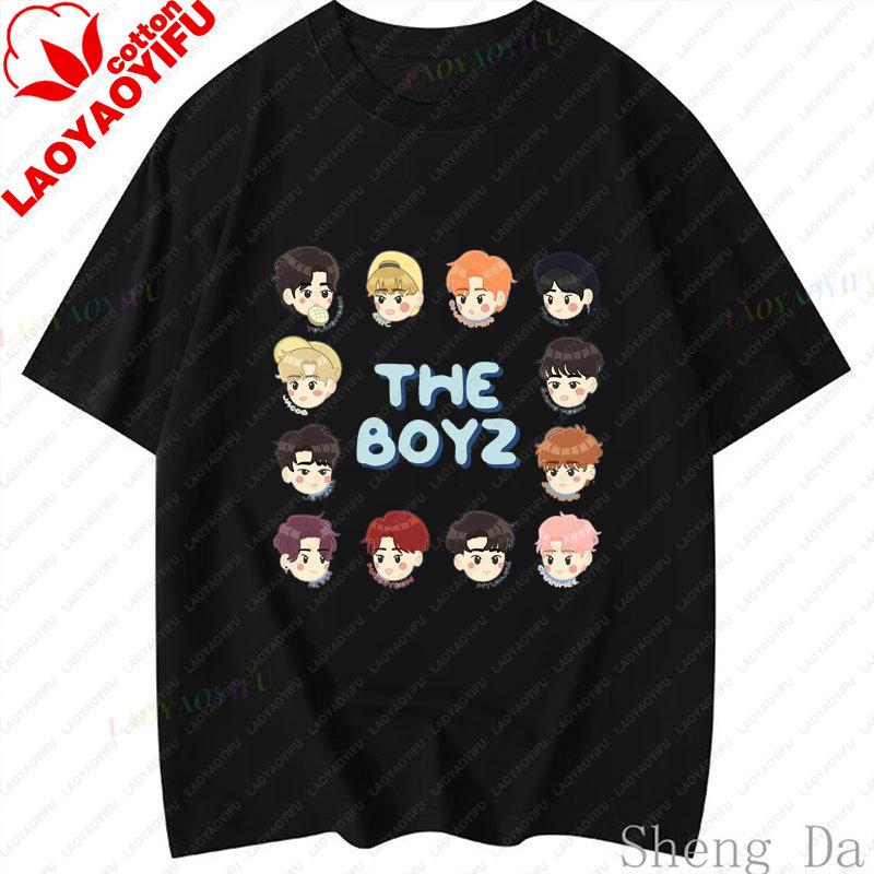 Unisex Unisex Cotton Summer T Shirt Kpop The Boyz Rock Music Fan Gift For Short Sleeve New Fashion Camisetas Popalar T Shirts