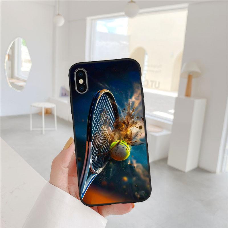 

FM7 Badminton Sports Soft Shell Phone Case for iPhone 16 15 14 13 12 Pro Max Plus Mini iPhone 15
