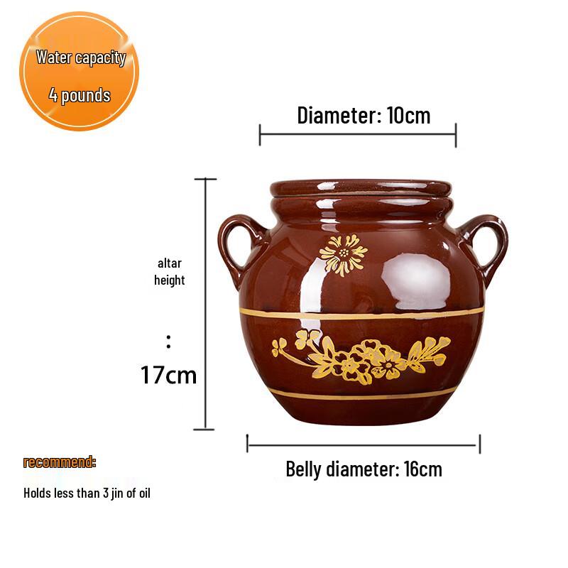 Traditional Ceramic Oil Storage Jar