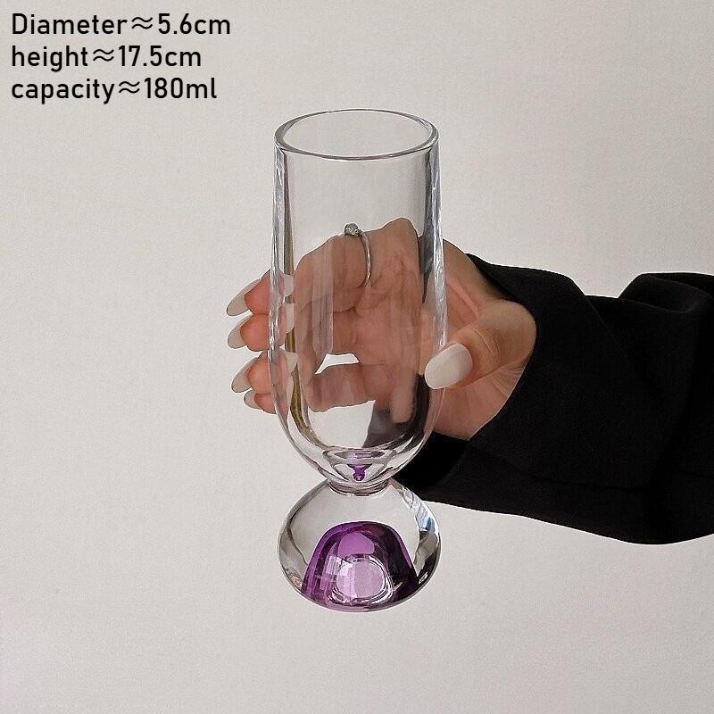 Glas-Getränkebecher Blasen-Design Dickwandige Runde Glasbecher Ins-Stil Trinkgeschirr Für Kaffee Bier Saft 101-200ml