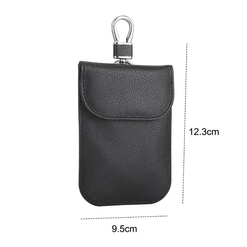 Fashion RFID Blocking Car Keys Case Anti-Theft Leather Key Protector Card Holder for Privacy Protection