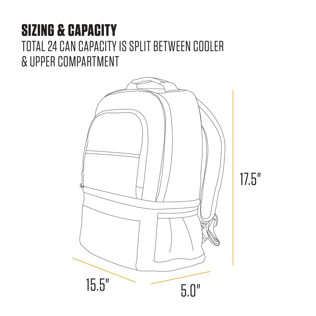 Carhartt Gear B0000545 Isolierter Kühlrucksack Einheitsgröße für die meisten Personen Carhartt Braun 24 Dosen Zwei Fächer - -