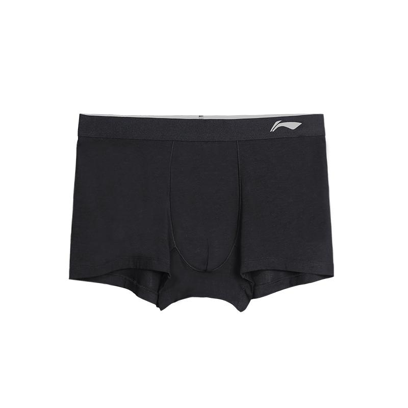 Li-Ning Simple Comfortable Breathable Sweat-Absorbing High-Stretch Sports Underwear Men underwear Black YUAU025-2