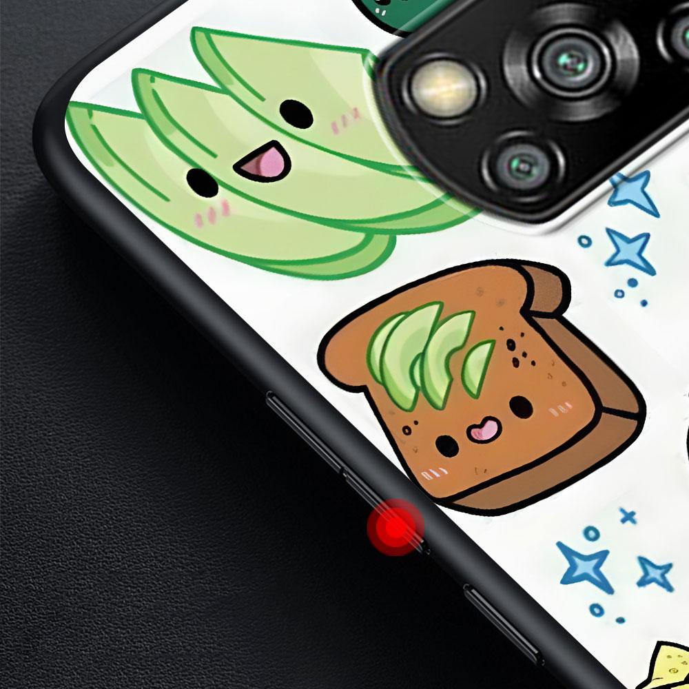 Avocado Case for Xiaomi Poco X6 X3 NFC M5s X5 F3 M4 M3 Pro Black Silicone Soft Phone Cover Coque