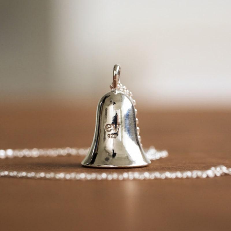 

eveningbell [silver925] Glossy bell necklace (2color) Silver