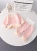 Children's Warm Striped High-Waist Underwear Set for Spring and Autumn - Plus Velvet for Babies, Toddlers, and Kids