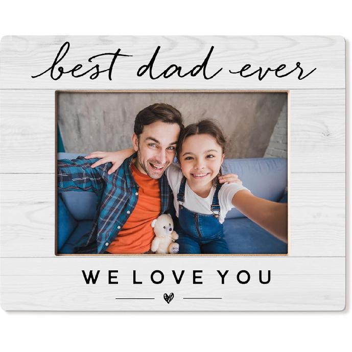 Dad Gift Picture Frame 5x7, Best Dad Ever Photo Frame, Dad Gifts for Father s Day from Sons Daughters Kids Photo Frame, Father Gifts Picture Photo