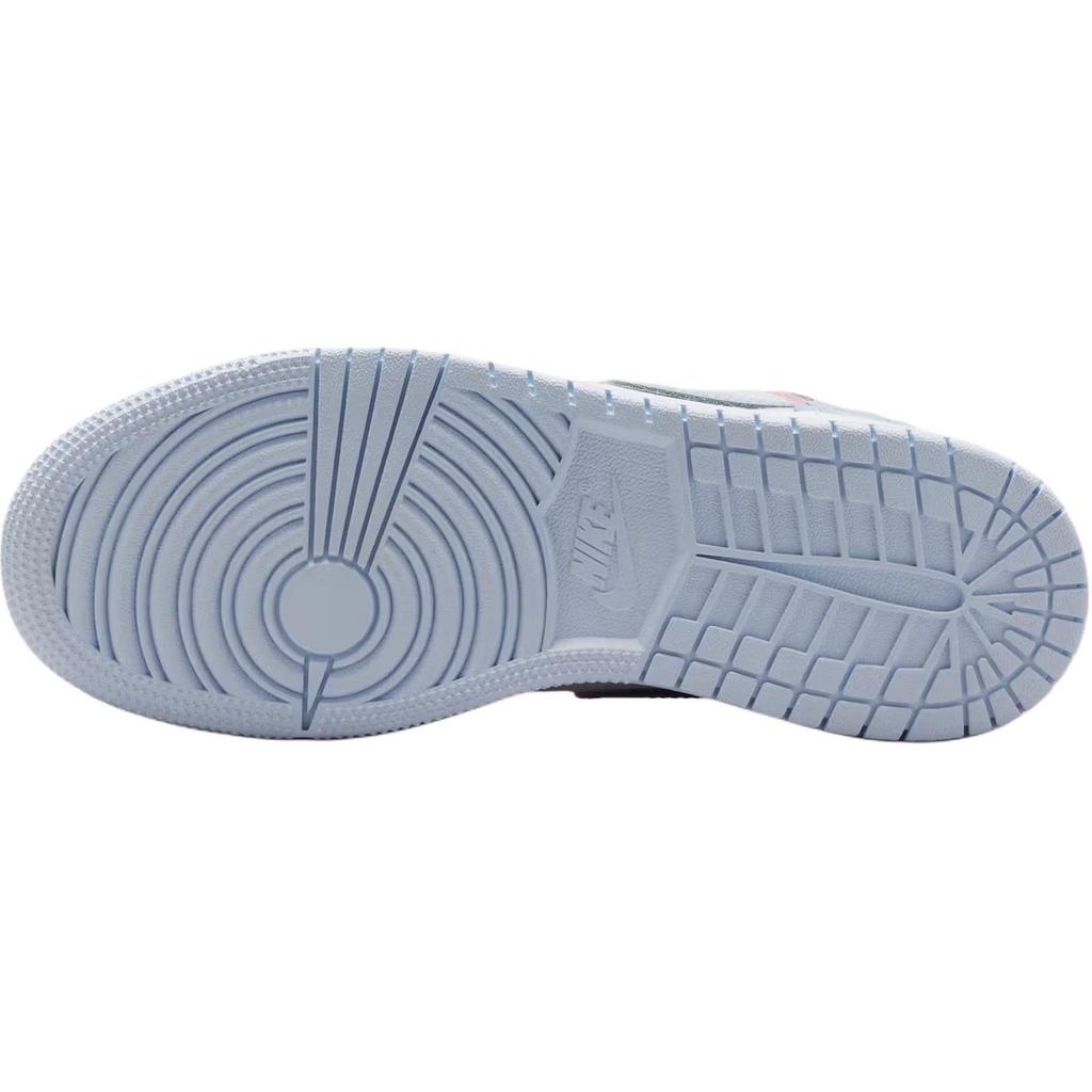 Jordan Air Jordan 1 Mid Top Children's Basketball Shoes White Blue Teenagers IB7057-403