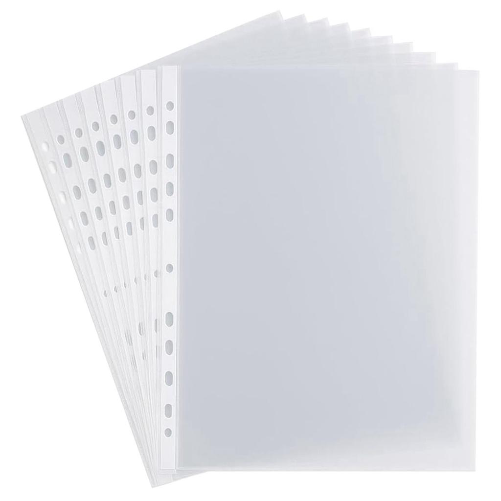 A4Ring Binder Protectors,Plastic Punch Folders Filing Wallets Sleeves Document Wallet for Students Teachers Stationery