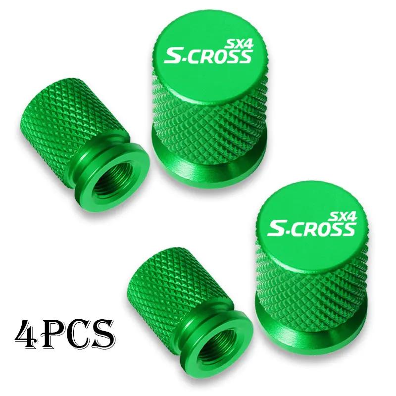 Car Wheel Tire Valve Caps Tyre Stem Covers Airdust Waterproof Accessories For Suzuki SX4 S Cross