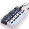 Port 7 Usb Hub 20 Power Adapter Cable Splitter With Power Onoff Switch High Speed Usb Micro Hub