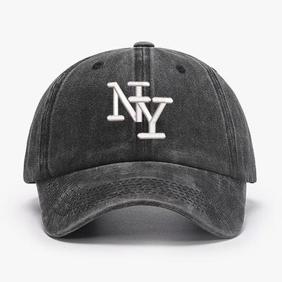 Embroidered NY Letters New York Vintage Baseball Caps Men Women Water Washed Sunscreen Hat Sports Fishing Peaked Cap Dad Hat