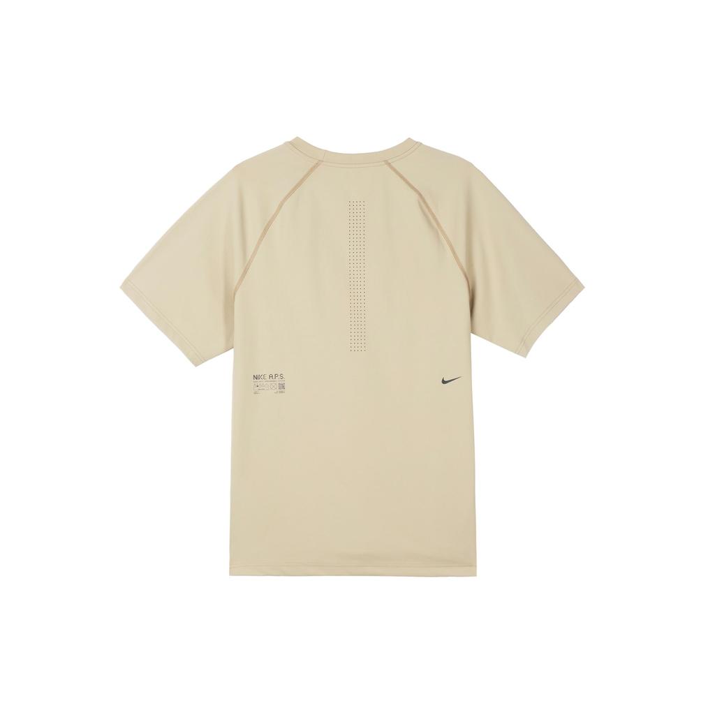Nike Solid Color Letter Print Crew Neck T-Shirt Men Tops Khaki DQ4819-250