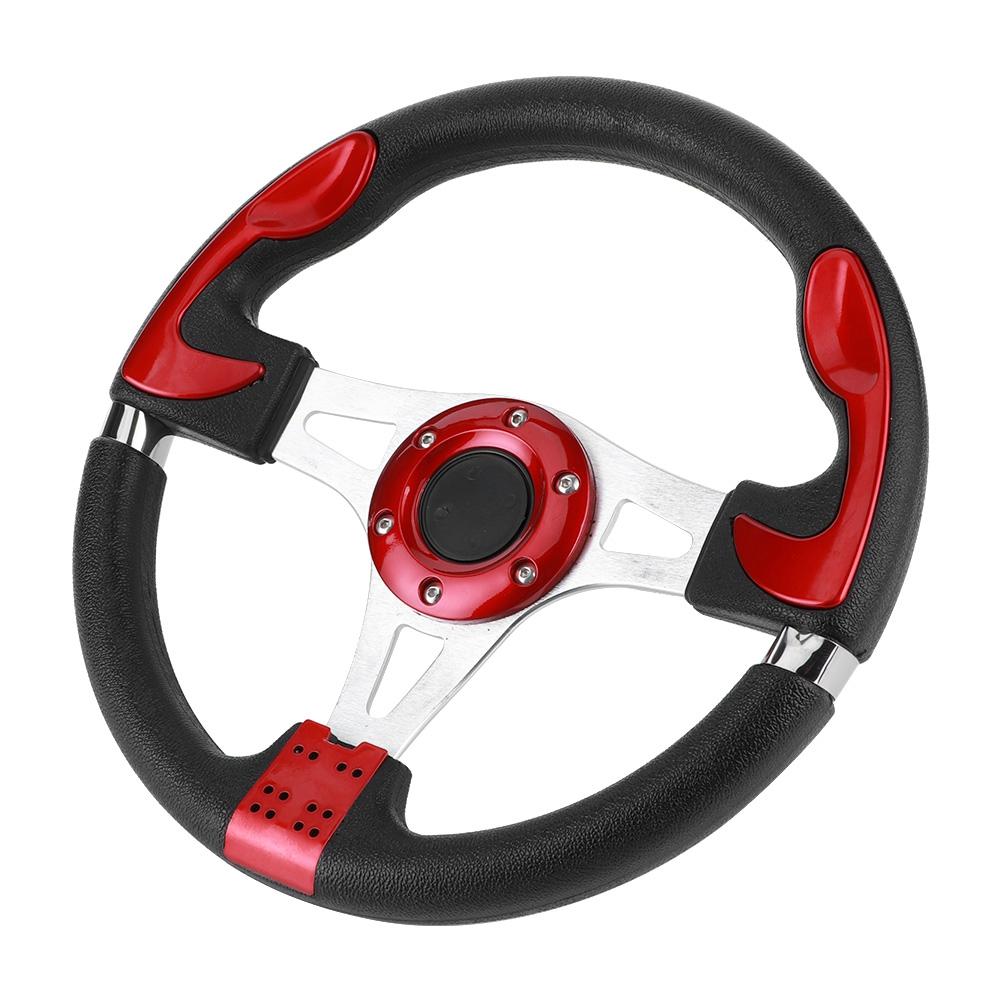 

320mm 12.5in Car Sport Steering Wheel with Horn Button Universal Auto Modified PartsRed червоний