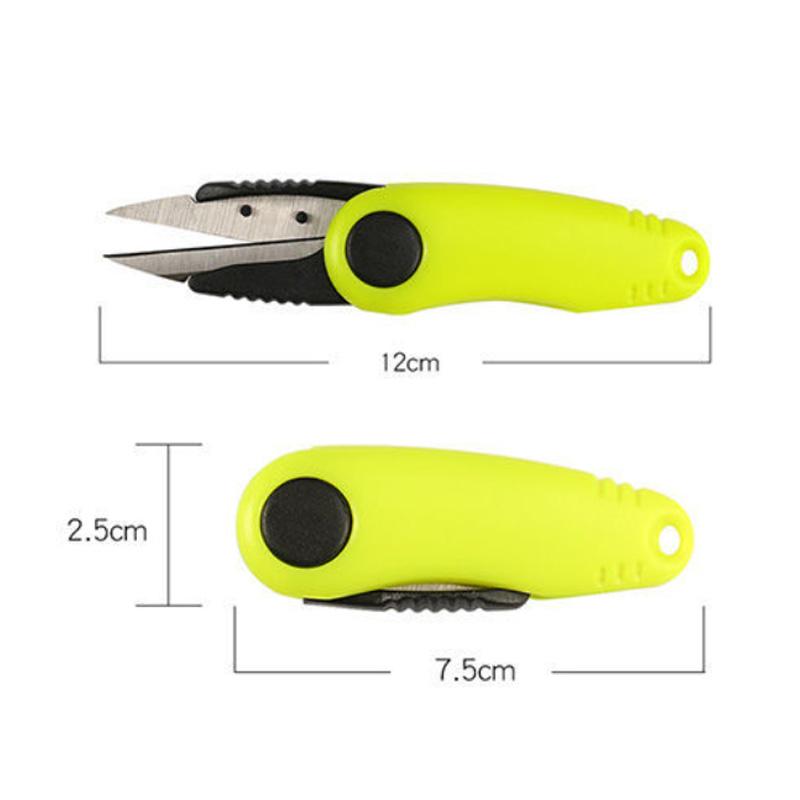 Quick Knot Tool Shrimp Shape Foldable Fishing Scissors Telescopic Rope Kit Fishing Line Cutter Clipper Nipper Fishing Tackle